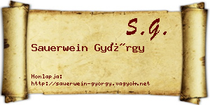 Sauerwein György névjegykártya