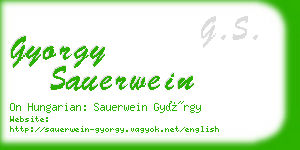 gyorgy sauerwein business card